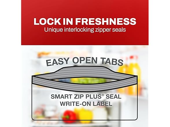 Ziploc Freezer Bags 2 Gallon, 100ct