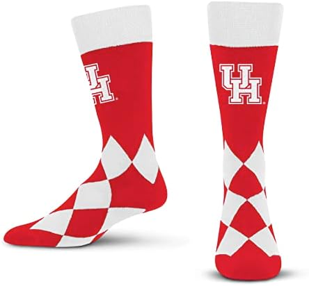 For Bare Feet Unisex NCAA Houston Cougars Big Diamond Team Color Socks OSFM