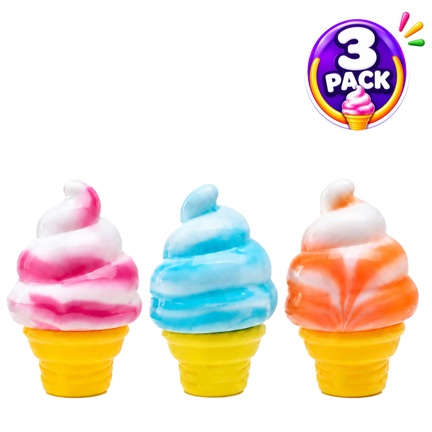 Twilight Squishy Sensory Relief, Ice Cream Cone - Gallery 6