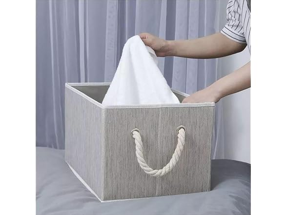 Sukkiri Homu 2-Pack Fabric Storage Baskets Clay