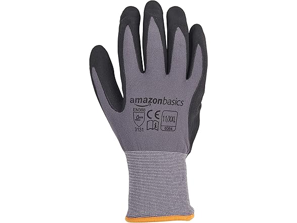 Amazon Basics Micro-Foam Nitrile Coated Work Gloves