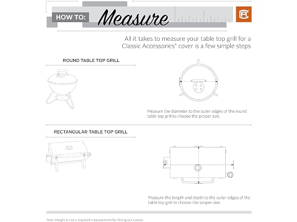 Water-Resistant Table Top Grill Cover