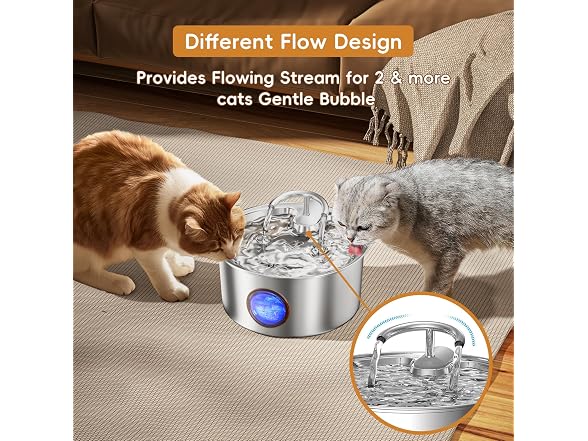 tomxcute Tomxcute Cat Water Fountain Stainless
