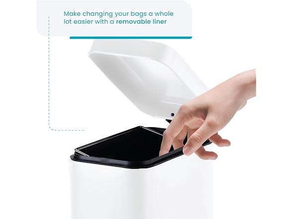 2-Pack 1.3G Small White Bathroom Trash Can