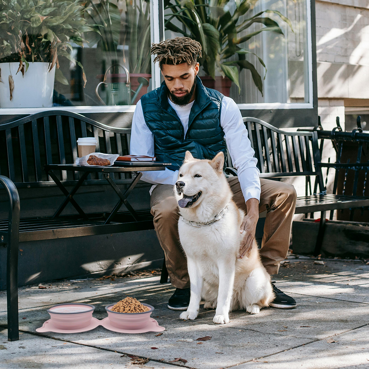 Folding Silicone Pet - Water and Feeding Bowl - Gallery 12