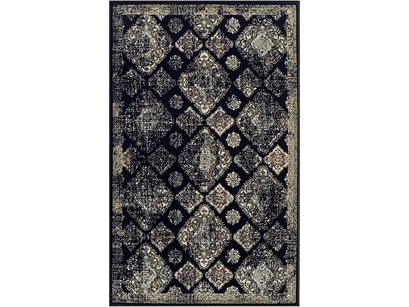 Superior 5'x8' Distressed Damask Border Rug