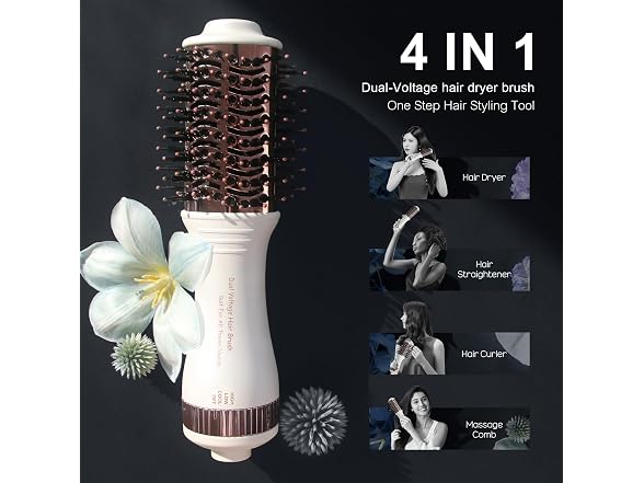 Travel Dual Voltage Hair Dryer Brush