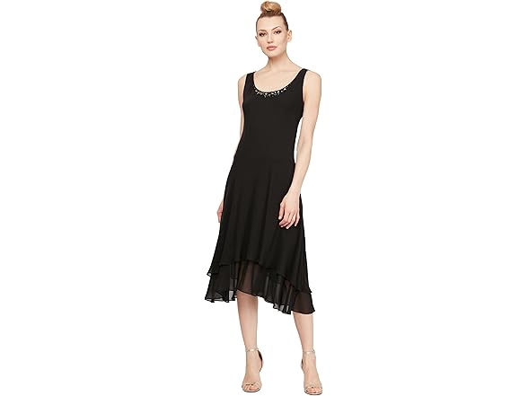 S.L. Fashions Women's Black Dress (12P)