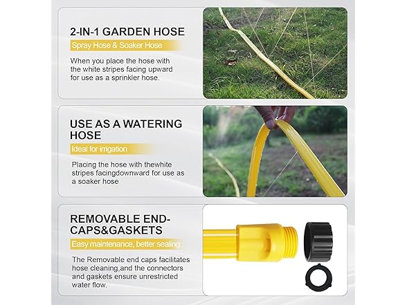 (6 Pack) Holldoor Sprinkler Hose | 25ft | 3/4in