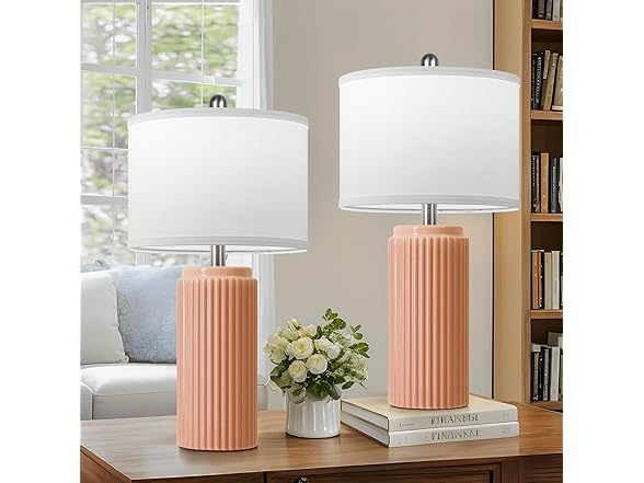 TOBUSA Ceramic Table Lamps Set of 2