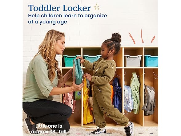 ECR4Kids 5-Section Toddler Coat Locker