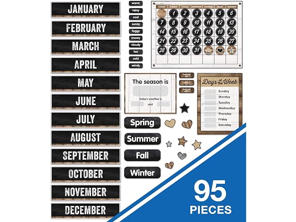 Schoolgirl Style Industrial Chic 95-Piece Calendar