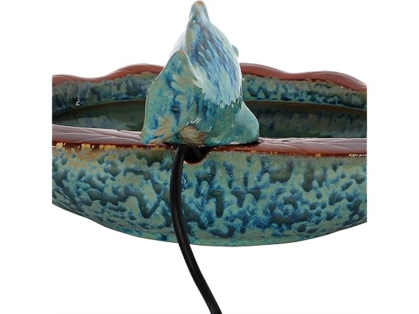 Sunnydaze Decor SSS-306 Glazed Ceramic Fish Water Foun