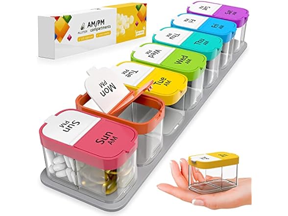 7-Day XL Pill Organizer, AM/PM