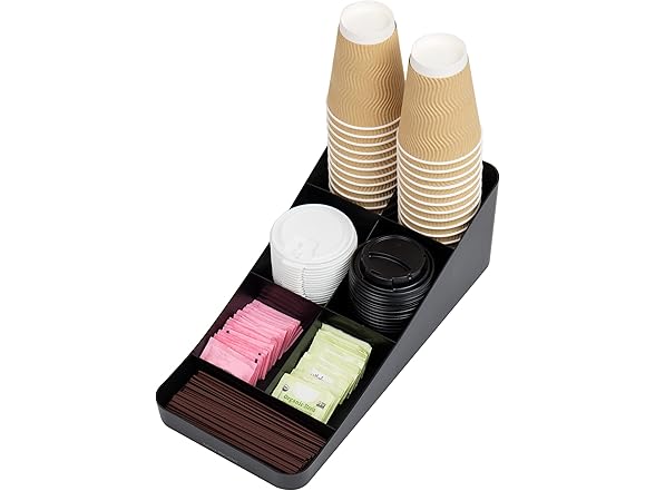 Mind Reader Tea Storage, Cup and Condiment Station