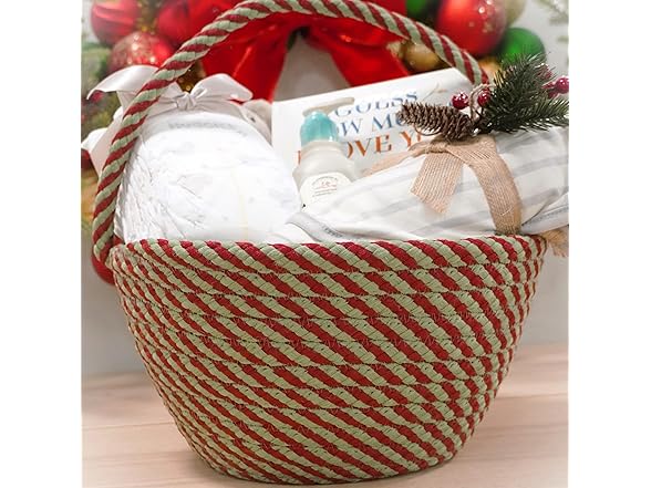 Colonial Mills Twist Basket - Red/Green
