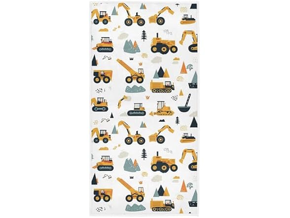 Vdsrup Cute Truck Tractor Cars Hand Towels