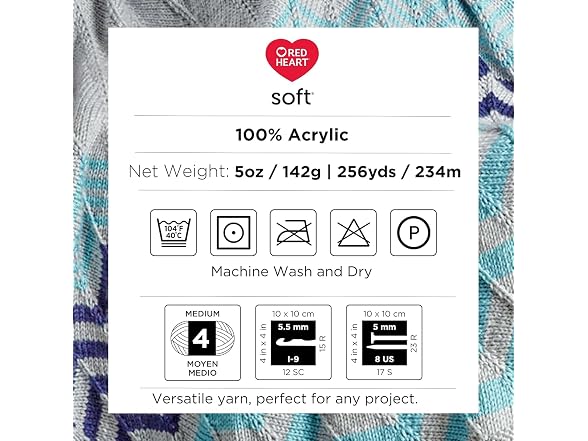 RED HEART Soft Yarn, Really Red