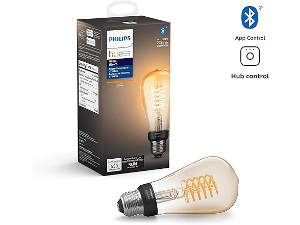 Philips Hue White Dimmable Filament ST19 LED Smart Vintage Edison Bulb