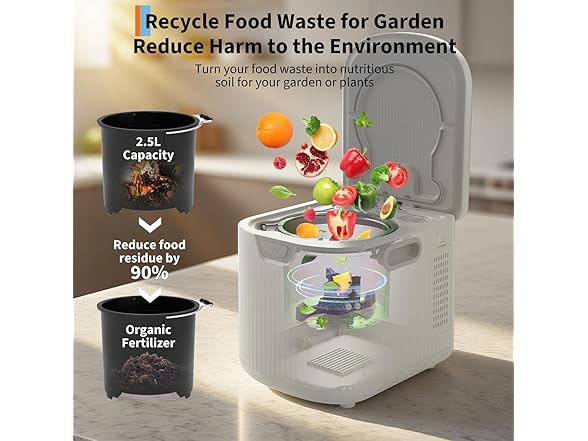 2.5L Fully Automatic Kitchen Compost Bin