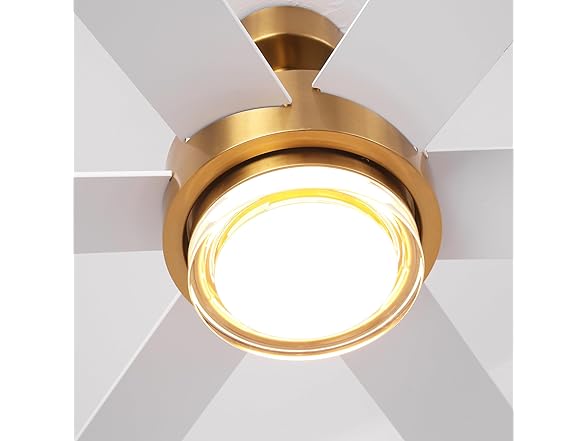 Parrot Uncle F6005GD 54" Gold Ceiling Fan w/ Light
