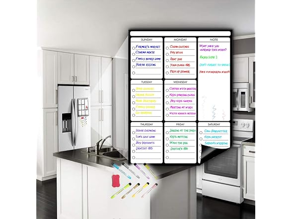 Magnetic Dry Erase 8 Magnets and Eraser Markers