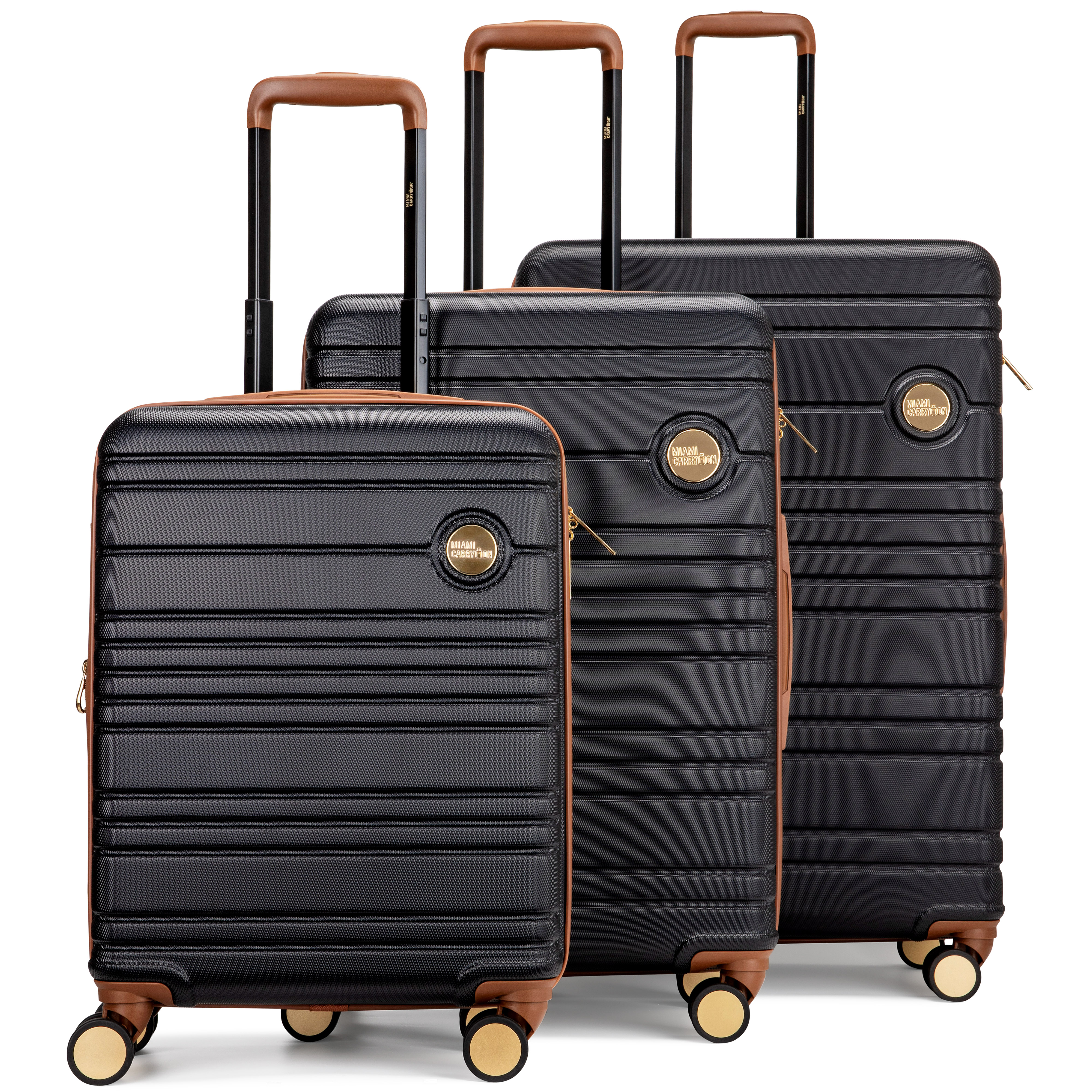 Brickell 3Pc Retro Spinner Luggage Set - Gallery 10