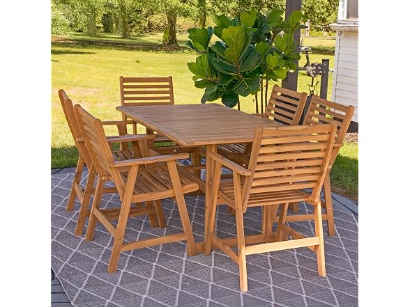 Sunnydaze Decor BOD-6322 2 Acacia Dining Chairs Brown - Gallery 8