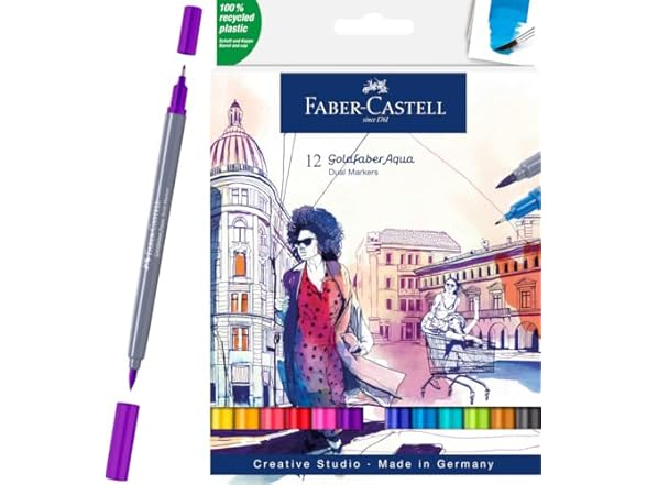Faber-Castell Aqua Dual Tip Watercolor Markers