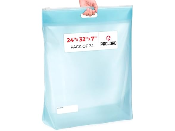 Paclord Large 24" x 32" (22 gallons) Slider Zip Lock Bags 24PK