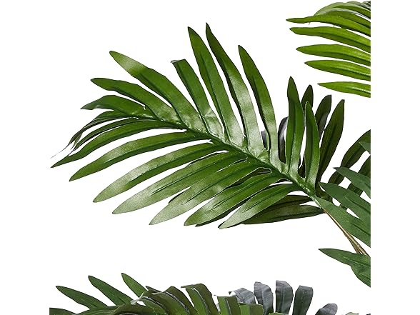 Areca Palm with Bamboo Vase Silk Plant