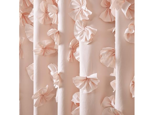 Lush Decor Riley Shower Curtain, 72" W x 72" L Blush