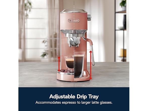 De'Longhi Dedica Duo Compact Espresso Machine Ros Pink