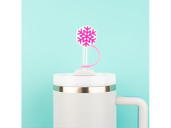 Snowflake Straw Cover Cap Silicone