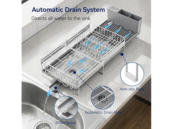 Pantasia Expandable Stainless Dish Rack