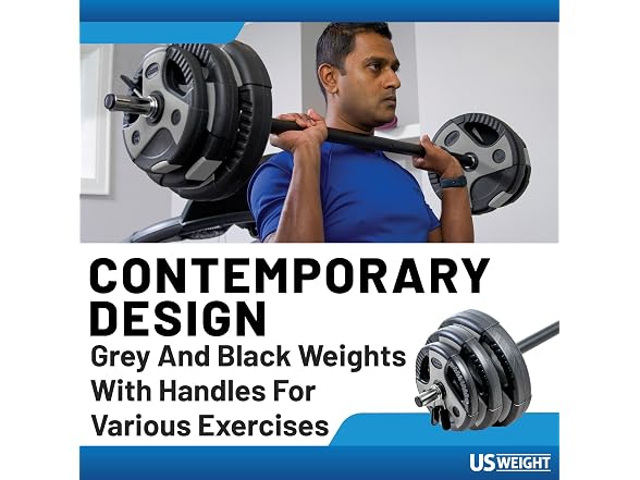 US Weight 43LB Weight Set with 55" Barbell