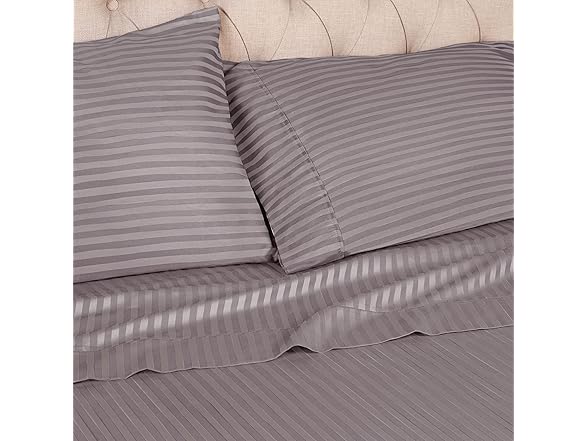 Superior 400 Thread Count Cotton Stripe 2 Piece Pillowcase Set
