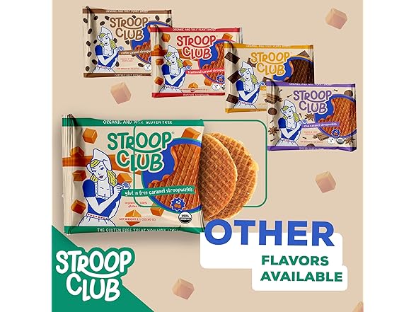 12PK Stroop Club Gluten Free Caramel Stroopwafels