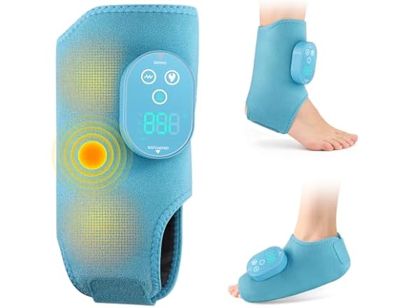 DeMoce Heated Ankle Wrap with Massage