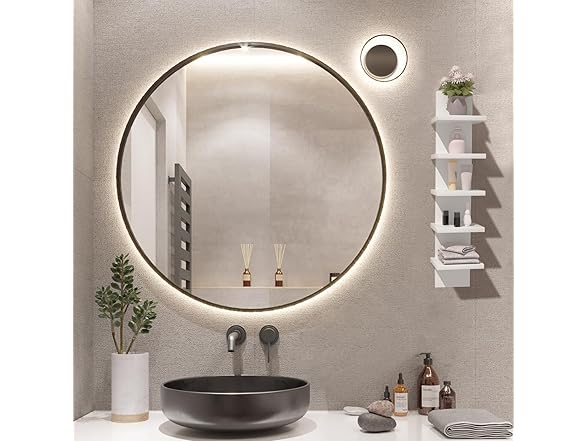 Bloddream 5 Tier Wall Shelves White