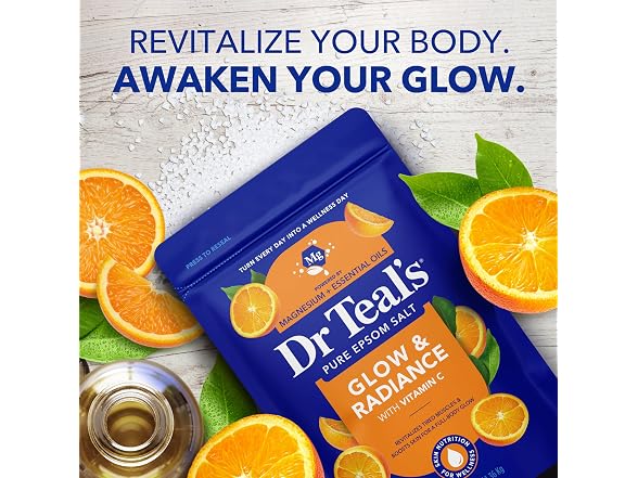 Dr Teals Epsom Salt Soak Glow and Radiance 3lbs