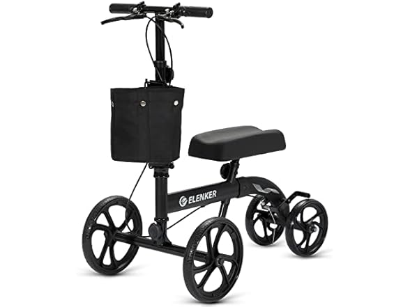 ELENKER Best Value Knee Walker with 10" Front Wheels Steerab (Open Box)