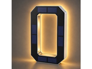 $22.99, Was $49.99, 54% Off! Infinite Basics Solar LED House Number Sign – 6.7" (0-9, A-D) dealfomo