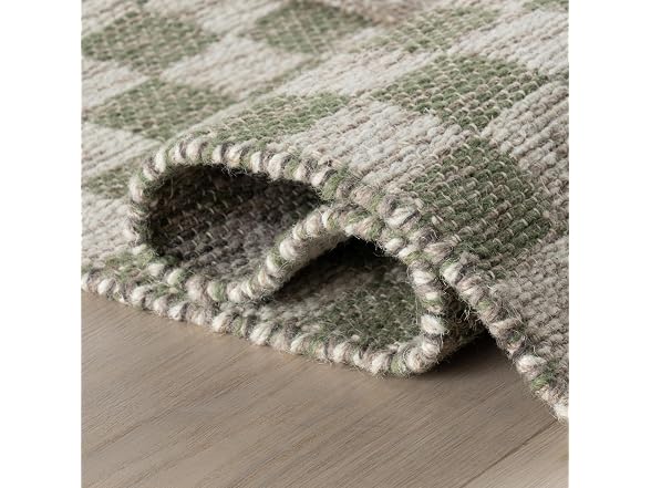 Rugs USA x Carmeon Hamilton Checkered 4' x 6' Wool Area Rug