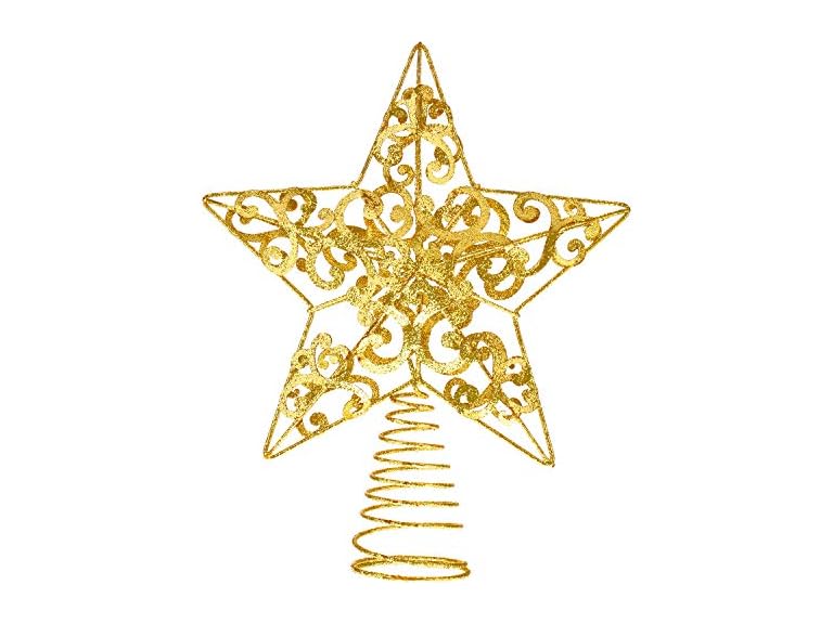 Glittered 10" Christmas Tree Topper