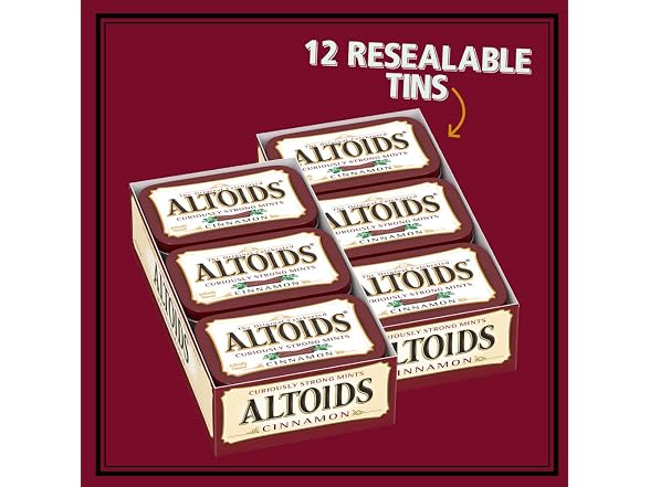 12PK ALTOIDS Classic Cinnamon, 1.76 oz Tin
