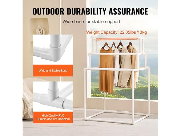 VEVOR Pool Towel Rack, 8 Bars