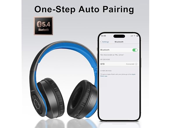 TUINYO BT Headphones Over Ear 40H