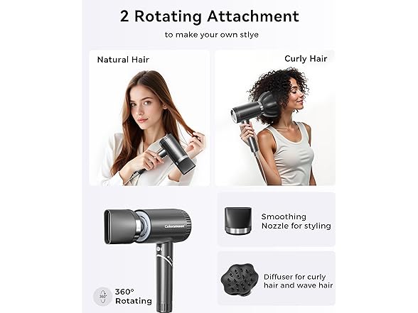 High Speed Hair Dryer with Diffuser Nozzle 100000