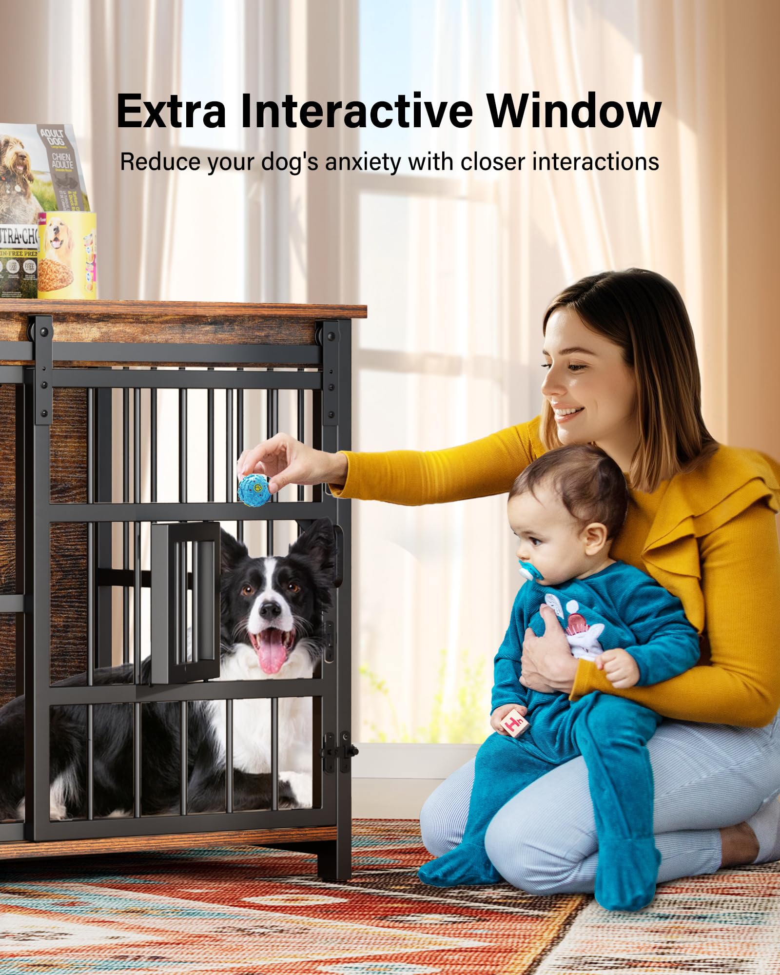 Dog Crate Furniture Sliding Barn Door - Gallery 8